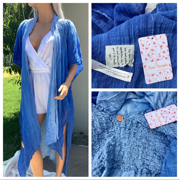 S/M πHP NWT Free People BoHo Chic Ombre Kimono Duster - Picture 15 of 16